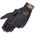 Premium Black Grain Goatskin Mechanic Gloves w/ Leather Palm